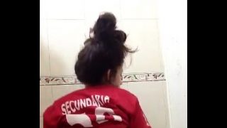 Horny Latina Schoolgirl Shaking Her Teen Ass